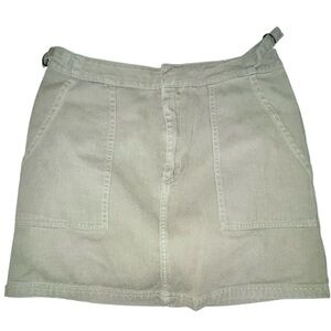 Day to Day by Blue Pepper Olive Green 100% Cotton Denim Cargo Skirt